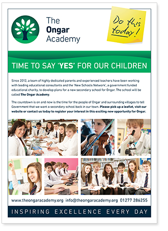 Poster for Ongar Academy School