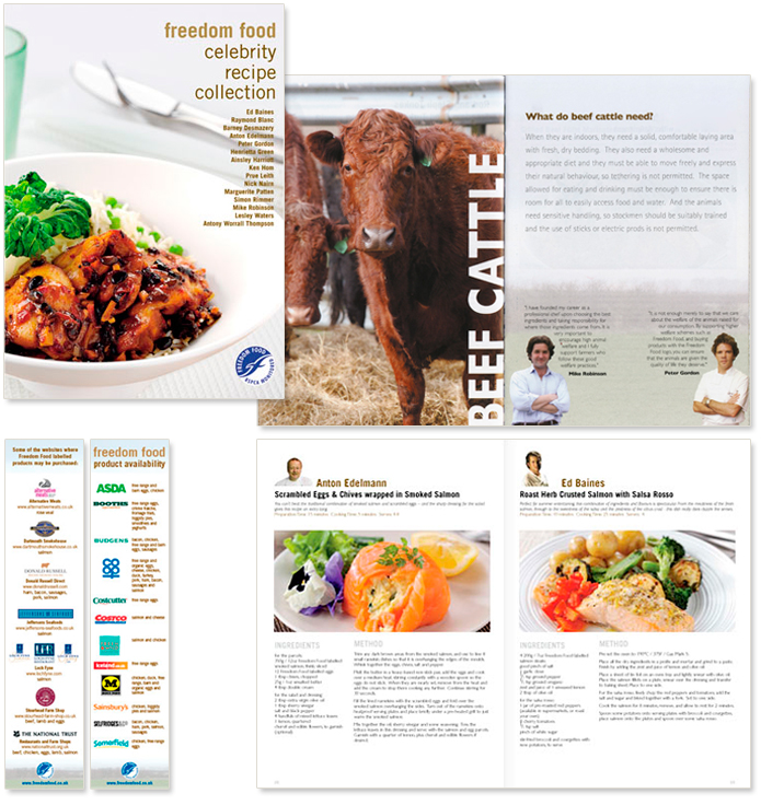Celebrity Recipe Collection book for RSPCA's Freedom Food